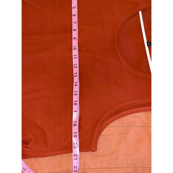 Eileen Fisher Womens XL Rust Silk Sleeveless Tank Top Scoop Neck Casual Wear Lig - Picture 5 of 8